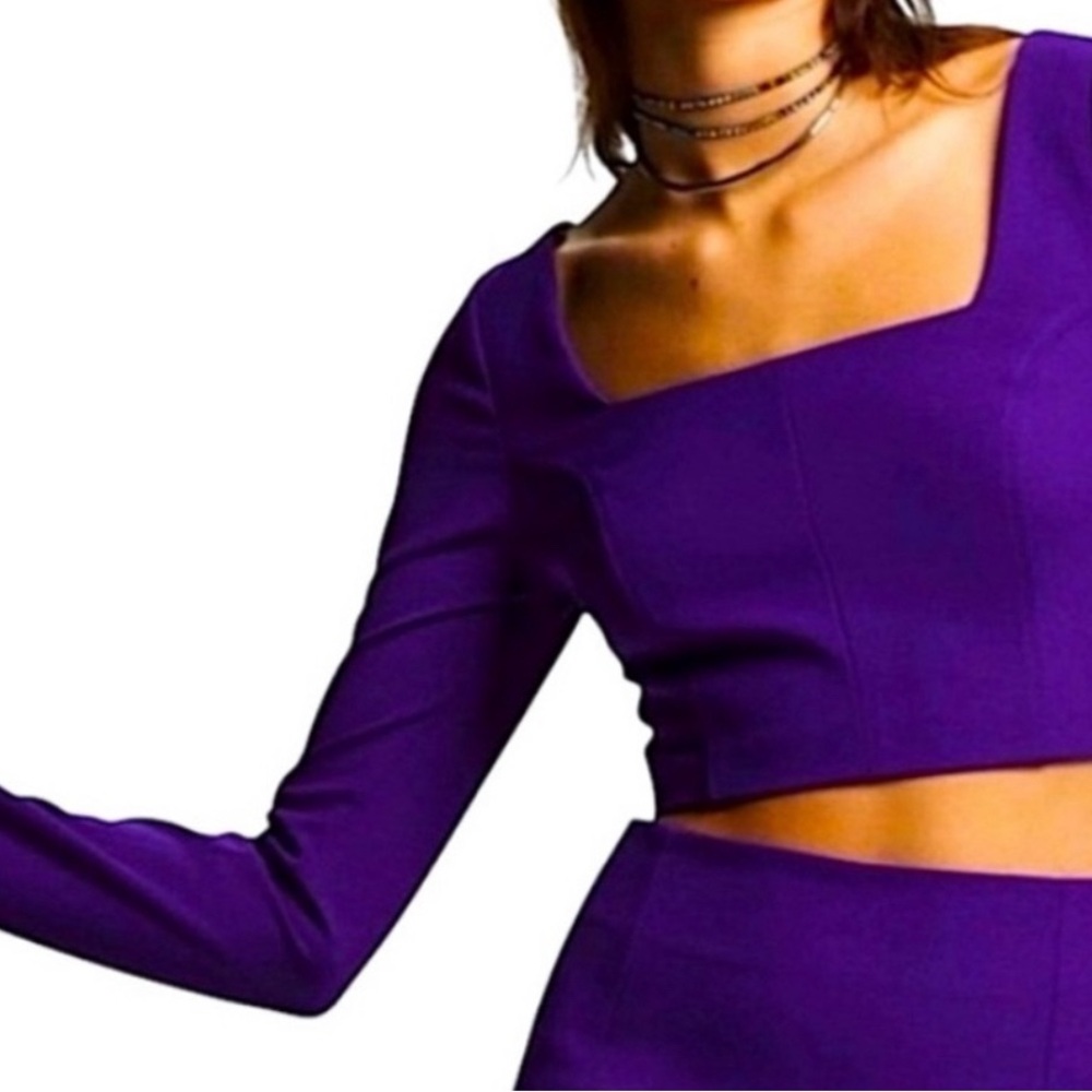 Zara Vibrant Purple Crop Top